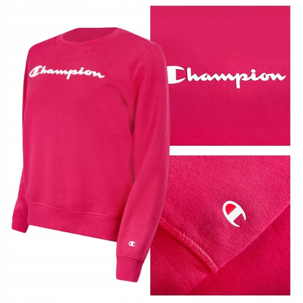 CHAMPION Bluza Damska CREWNECK Różowa Wada Fabryczna Rozmiar L