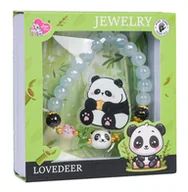 Biżuteria dla dzieci - Zestaw Biżuterii Panda Niebieska Bransoletka - miniaturka - grafika 1