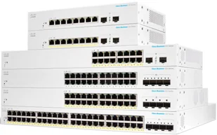 Cisco CBS220-48FP-4X-EU-RF łącza sieciowe Zarządzany L2 Gigabit Ethernet (10/100/1000) Obsługa PoE Biały CBS220-48FP-4X-EU-RF - Switche - miniaturka - grafika 1