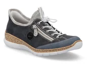 Półbuty damskie - Półbuty damskie niebieskie Rieker N42F2-14 sportowe wygodne lekkie-39 - miniaturka - grafika 1