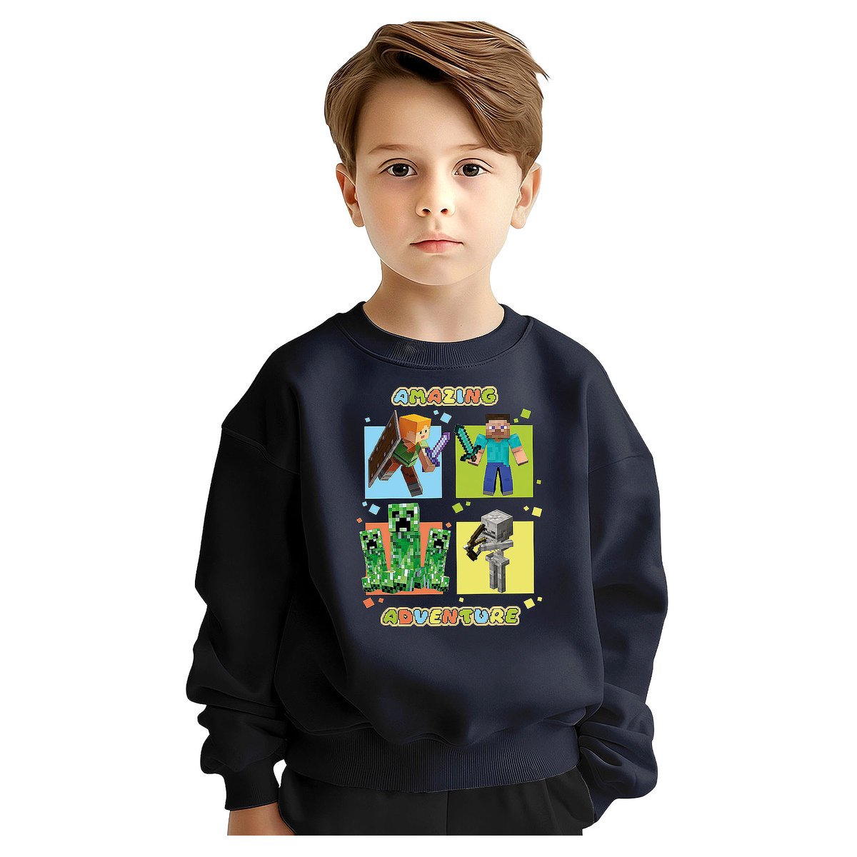 BLUZA DZIECIĘCA MŁODZIEŻOWA MINECRAFT 104 WZORY PREZENT JAKOŚĆ