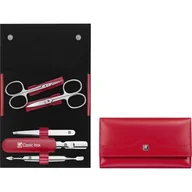 Zestawy kosmetyków damskich - Zwilling J.A.Henckel Zestaw do manicure Classic Inox czerwona skóra 5 elementów - miniaturka - grafika 1