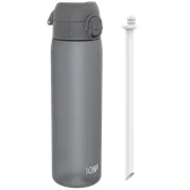 Bidony dla dzieci - Butelka ze słomką ION8 I8RF500GRYXS Grey - miniaturka - grafika 1