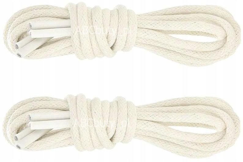 Sznurówki NATURALNE Sznurowadła 200 cm CIENKIE OKRĄGŁE 2,5 mm BAWEŁNA G9-61
