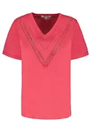Koszulki i topy damskie - Garcia Damska koszulka z krótkim rękawem, różowo-czerwona, XL, Rouge Red, XL - miniaturka - grafika 1