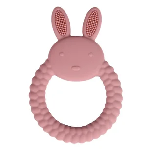 Królik Gryzak Silikonowy [Kolor Różowy] - Gryzaki dla dzieci - miniaturka - grafika 1