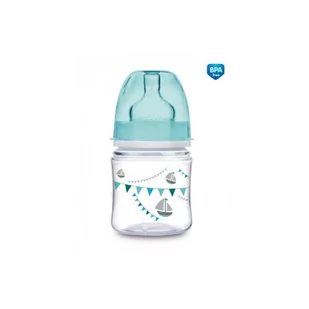 Canpol babies Canpol Antykolkowa butelka szeroka EasyStart Let's Celebrate 120 ml blue - Butelki dla niemowląt - miniaturka - grafika 1