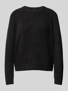 Sweter o kroju relaxed fit z okrągłym dekoltem model ‘OLLA’ - Swetry damskie - miniaturka - grafika 1
