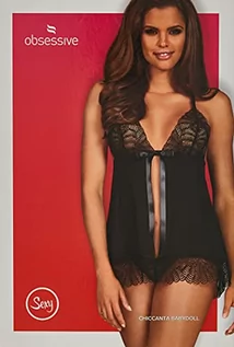 Bielizna nocna - Obsessive Chiccanta babydoll koszulka stringi L/XL - grafika 1