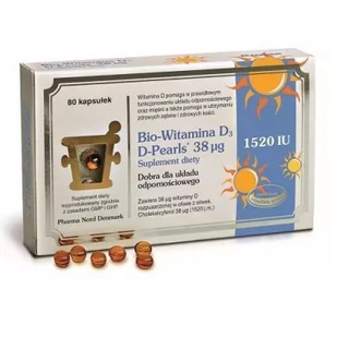 Pharma Nord Bio-Witamina D3 D-pearls 1520 jm 38 g - 80 kaps. - Witaminy i minerały - miniaturka - grafika 1