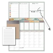 Magnesy - Magnetyczny Planer tygodniowy miesięczny na lodówkę + Pisak i Lista Zakupów - miniaturka - grafika 1