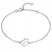 Bransoletki - Srebrna Bransoletka Damska Kotek S925 Bs003 - miniaturka - grafika 1