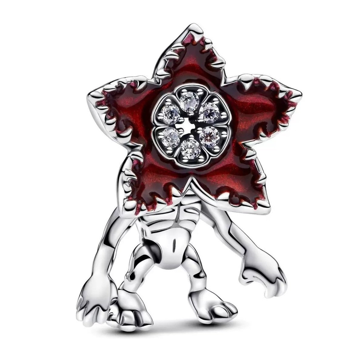 Zawieszka Charms SREBRO 925 Koralik Stranger Things Demogorgon