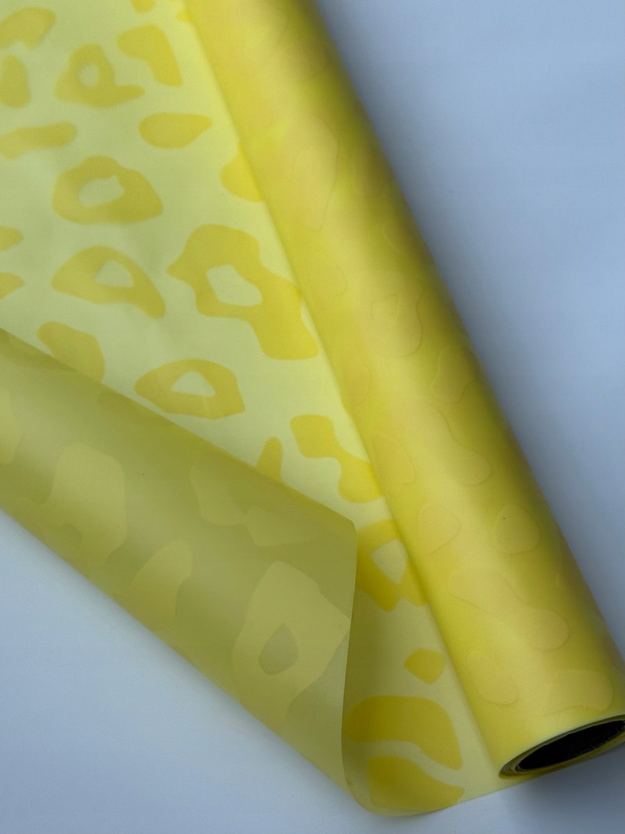 Folia matowa ze wzorem LAMPART, Żółty + mango