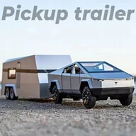 Zabawki zdalnie sterowane - Tesla Cybertruck przyczepka + quad! 1:32 prezent dla chłopca - miniaturka - grafika 1