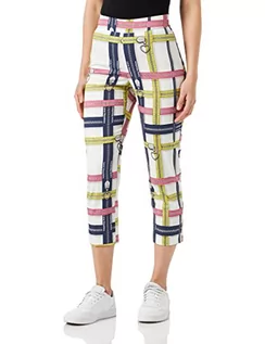 Spodnie damskie - Love Moschino Capri Trousers Spodnie Damskie Casual, biały, 40 - grafika 1