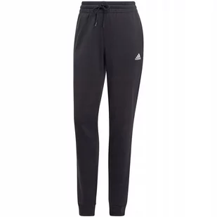 Spodnie damskie adidas Essentials Linear French Terry Cuffed czarne IC6868 - Dresy męskie - miniaturka - grafika 1