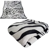 Koce - Koc Dekoracyjny, 160X210, Biała W Zebrę, Kw-20 - miniaturka - grafika 1
