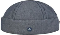 Czapki damskie - Czapka Dokerka Cotton Casual by Hammaburg, niebiesko-biały, L (58-59 cm) - miniaturka - grafika 1