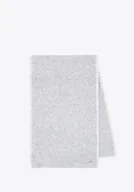 Apaszki i szaliki męskie - Szalik damski z dekoracyjnie obszytym brzegiem szary - miniaturka - grafika 1