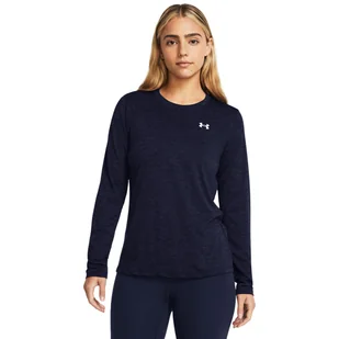 Damski longsleeve treningowy Under Armour Tech Ls Crew Twist - granatowy - UNDER ARMOUR - Koszulki sportowe damskie - miniaturka - grafika 1