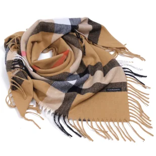 Chusta Damska Berry Brown W Kratkę 93X93 Cm - Apaszki i szaliki damskie - miniaturka - grafika 1