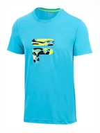Koszulki sportowe męskie - Koszulka męska Fila  T-Shirt Caleb Scuba Blue L - miniaturka - grafika 1