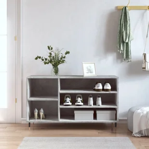Stojak na buty betonowy szary 102x36x60 cm materiał drewnopochodny - Szafki na buty - miniaturka - grafika 1