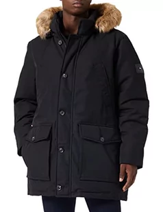 Tommy Hilfiger Męska kurtka puchowa Rockie Down Parka, Czarny, S - Kurtki męskie - miniaturka - grafika 1