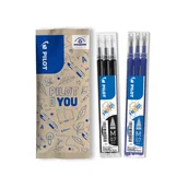 Wkłady do długopisów - Wkład PILOT Frixion 0,7 6 sztuk: 3 sztuki niebieskie, 3 sztuki czarne - miniaturka - grafika 1