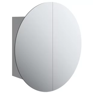 Lumarko Szafka łazienkowa z lustrem i LED, szary, 40x40x17,5 cm - Szafki łazienkowe - miniaturka - grafika 3
