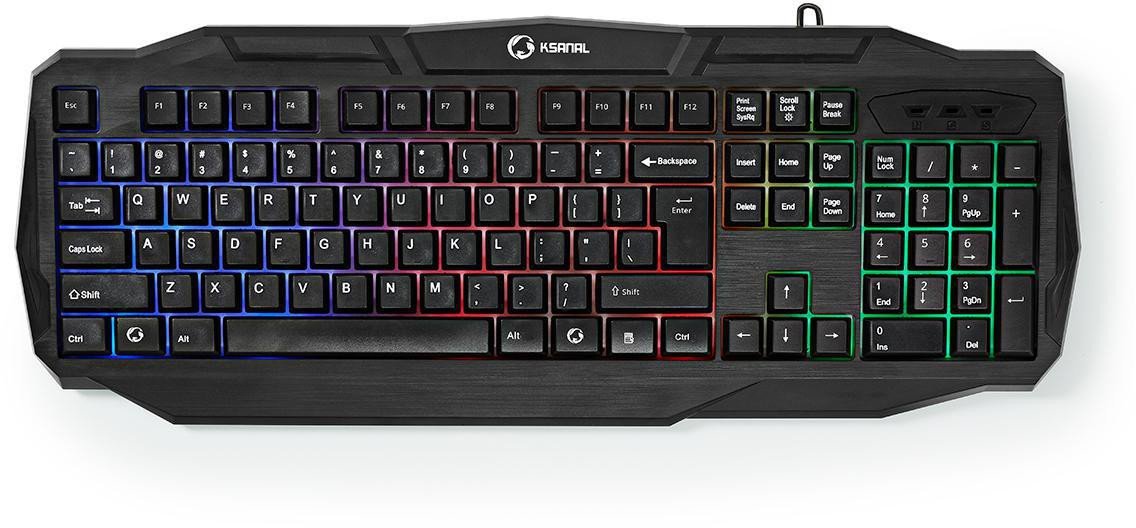 Nedis GKBD100BKUS Spelu klaviatura ar apgaismojumu ENG GKBD100BKUS