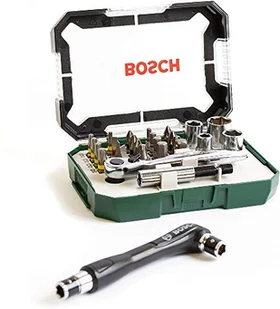 Bosch Powertools powertools Śrubokręt bit i klucz zapadkowy zestaw 27 części - Zestawy narzędziowe - miniaturka - grafika 1