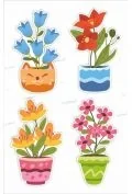 Ozdoby okienne Wiosna duże kwiaty w donicach - Podręczniki dla szkół podstawowych - miniaturka - grafika 1