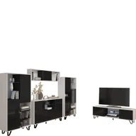 Inne meble do salonu - Zestaw Mebli do Salonu 4 Boss MebloCross Craft Biały / Grafit Mat - miniaturka - grafika 1