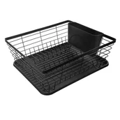 Suszarki do naczyń - Czarny metalowy ociekacz 36x30,5 cm Radka – Orion - miniaturka - grafika 1