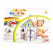 Prace ręczne dla dzieci - DOMEK Z TEKTURY KARTONOWA KOLOROWANKA DO MALOWANIA - miniaturka - grafika 1