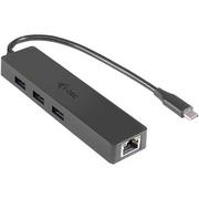 Huby USB - i-Tec USB-C Slim 3-port HUB z adapterem Gigabit Ethernet - miniaturka - grafika 1