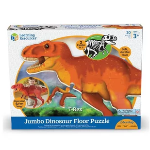 Learning Resources Duże, piankowe puzzle podłogowe, Dinozaur T-Rex - Maty piankowe - miniaturka - grafika 1