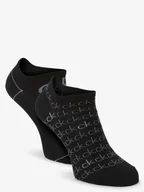 Skarpetki damskie - Calvin Klein Damskie skarpety do obuwia sportowego pakowane po 2 szt. Kobiety Bawełna czarny wzorzysty, ONE SIZE - miniaturka - grafika 1