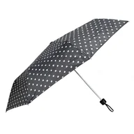 Parasole - Czarny duży parasol w białe grochy Semi Line - miniaturka - grafika 1