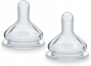 Tigex silikonowe smoczki okrągłe , Antykolka +12 miesięcy Zestaw 2 szt - Butelki dla niemowląt - miniaturka - grafika 1