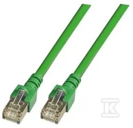 Kable miedziane - Patchcord RJ45 SF/UTP kat. 5e PVC CCA zielony 0,5m - miniaturka - grafika 1