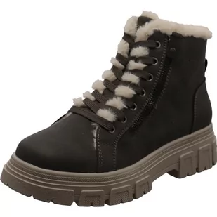 TOM TAILOR Damskie 6390890004 modne kozaki, antracyt, 38 EU - Kozaki damskie - miniaturka - grafika 1