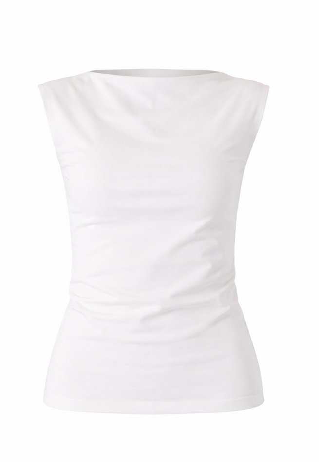T-shirt cut out damskie biały