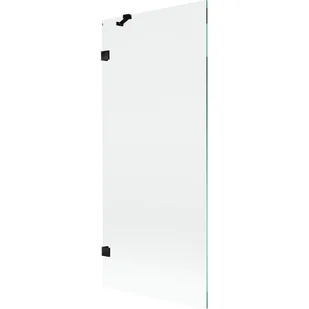 Mexen Lunar parawan nawannowy 1-skrzydłowy 80 x 150 cm, transparent, czarny - 897-080-000-70-00 - Parawany nawannowe - miniaturka - grafika 1