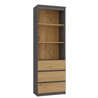 Regały biurowe - Regał z szufladami i półkami antracyt + dąb artisan D8-S96 - miniaturka - grafika 1