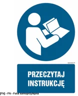 Tablice BHP - SIGNPROJECT GL049 - Przeczytaj instrukcję 500x750 - miniaturka - grafika 1