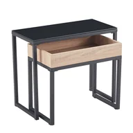 Szafy i regały magazynowe - Komplet stolików konferencyjnych Dagor, 2 szt., dąb - miniaturka - grafika 1