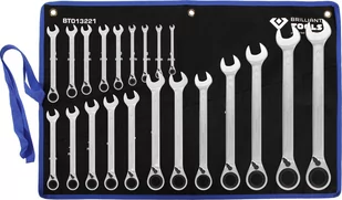 Brilliant Tools Zestaw kluczy oczkowych z grzechot, przelaczanych, - Zestawy narzędziowe - miniaturka - grafika 1